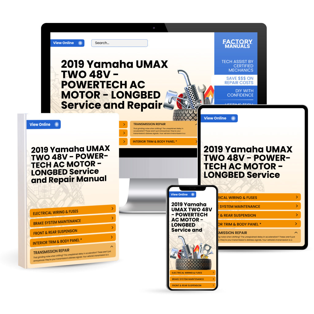 2019 Yamaha UMAX TWO 48V POWERTECH AC MOTOR LONGBED Service and Repair Manual
