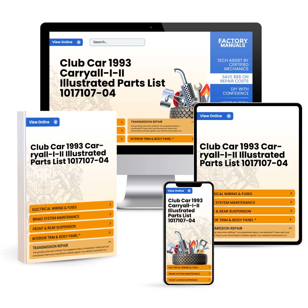 Club Car 1993 Carryall-I-II Illustrated Parts List 1017107-04