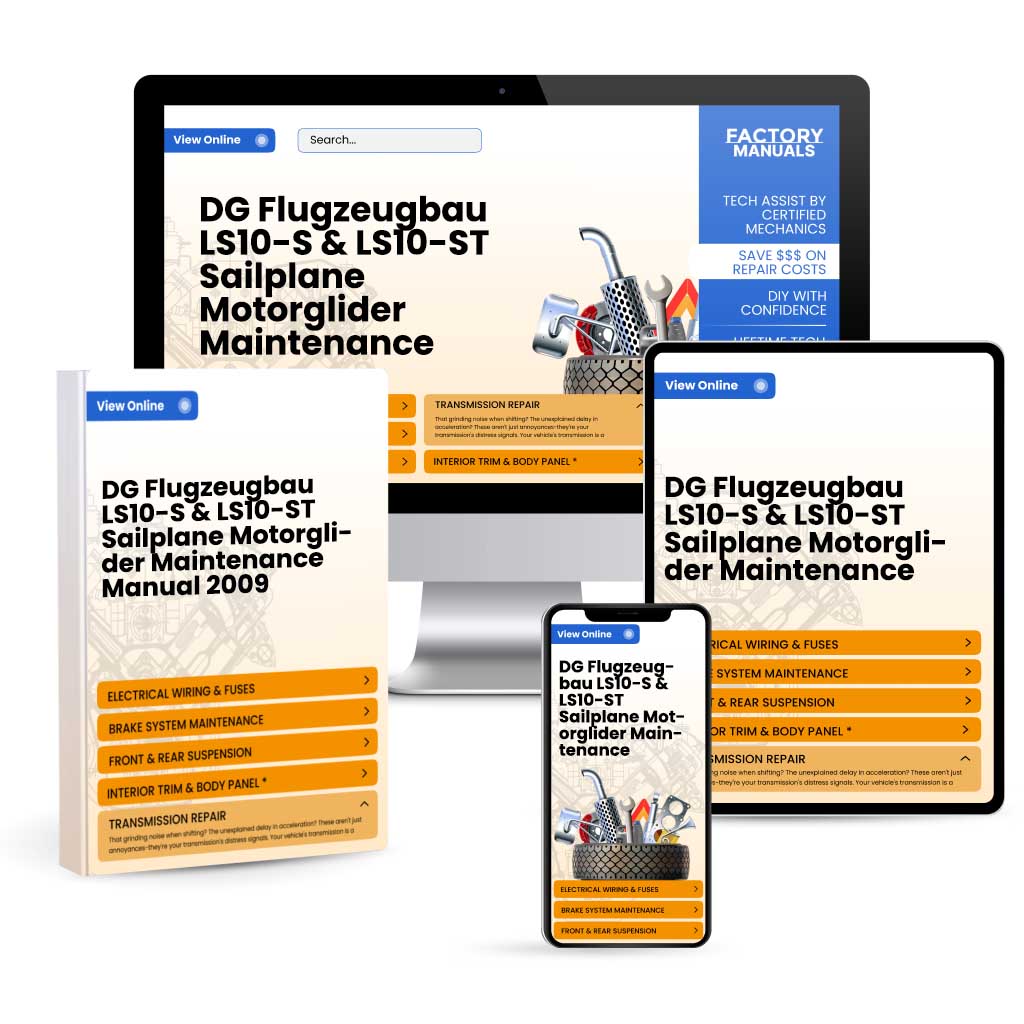 DG Flugzeugbau LS10-S & LS10-ST Sailplane/ Motorglider Maintenance Manual 2009