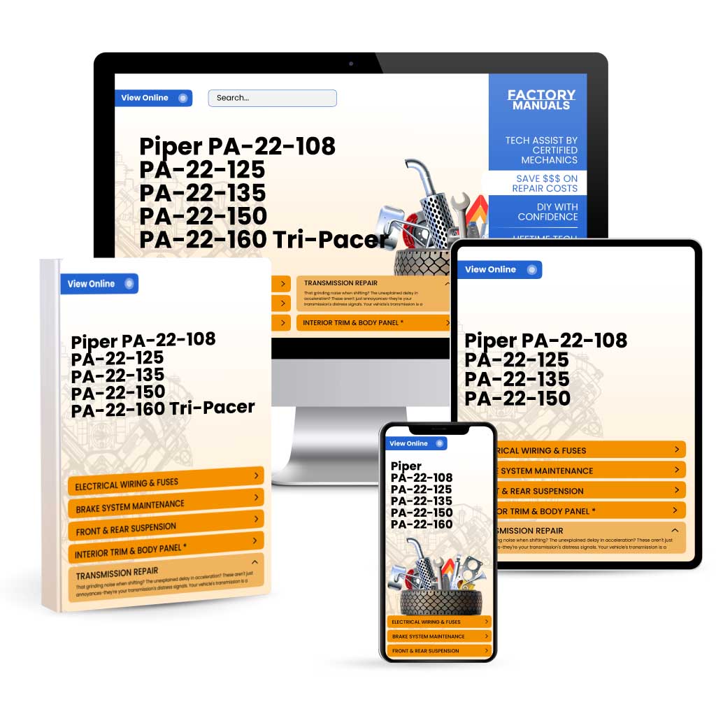 Piper PA-22-108 PA-22-125 PA-22-135 PA-22-150 PA-22-160 Tri-Pacer Parts Catalog