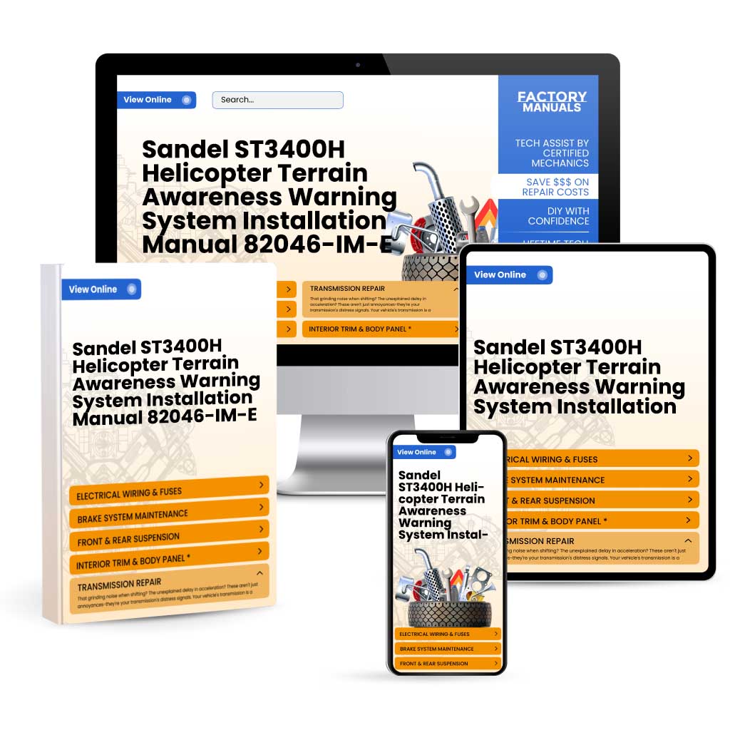 Sandel ST3400H Helicopter Terrain Awareness Warning System Installation Manual 82046-IM-E