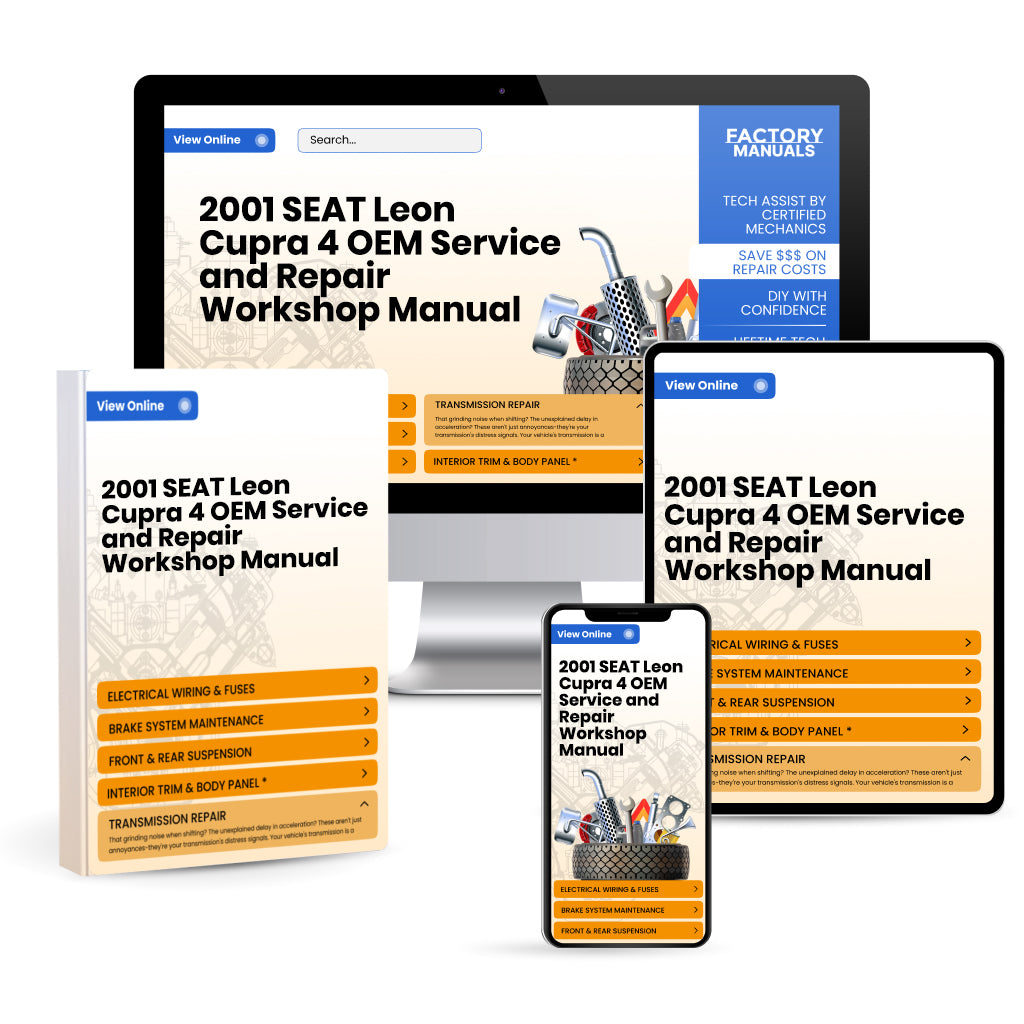 2001 SEAT Leon Cupra 4 OEM Service and Repair Workshop Manual
