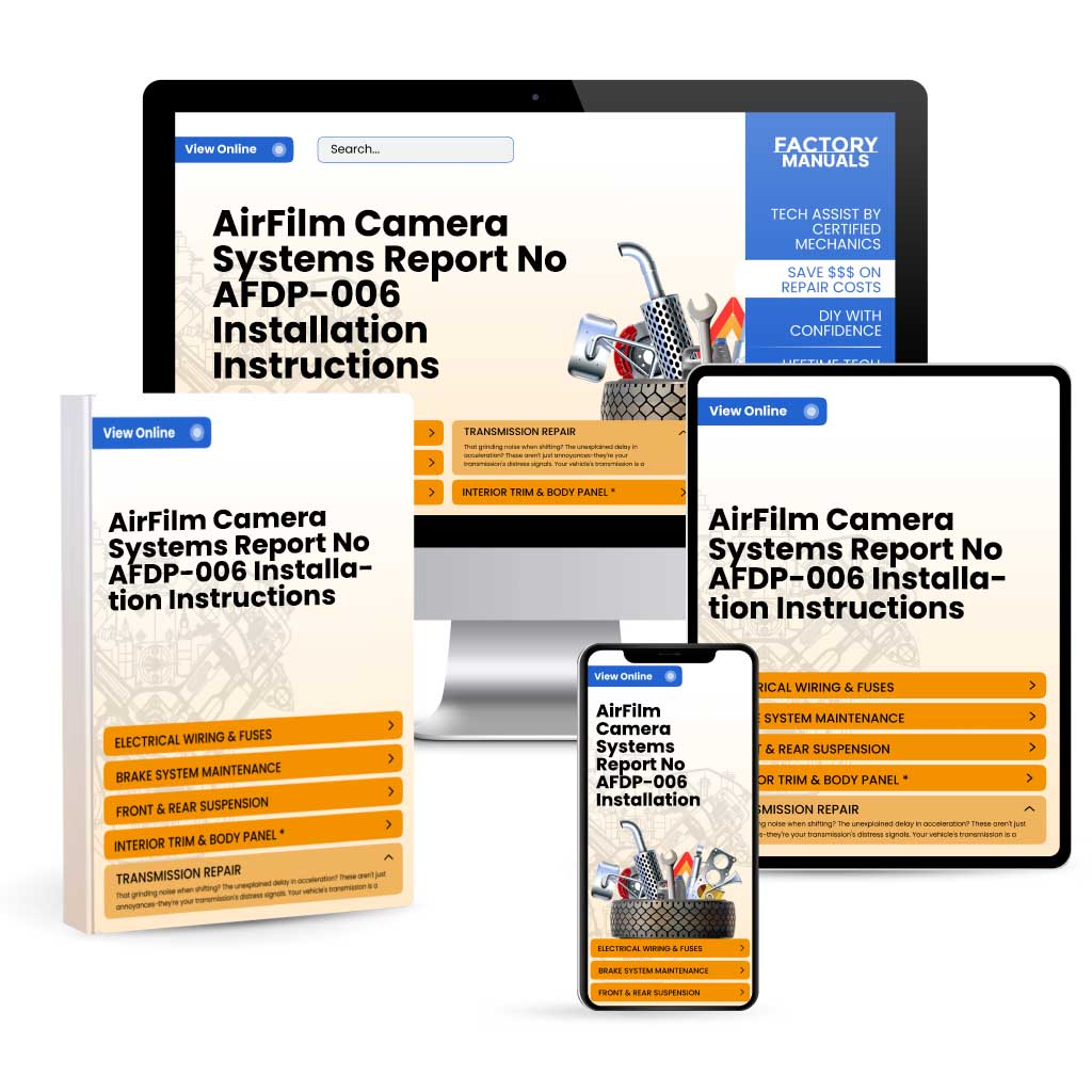 AirFilm Camera Systems Report No. AFDP-006 Installation Instructions