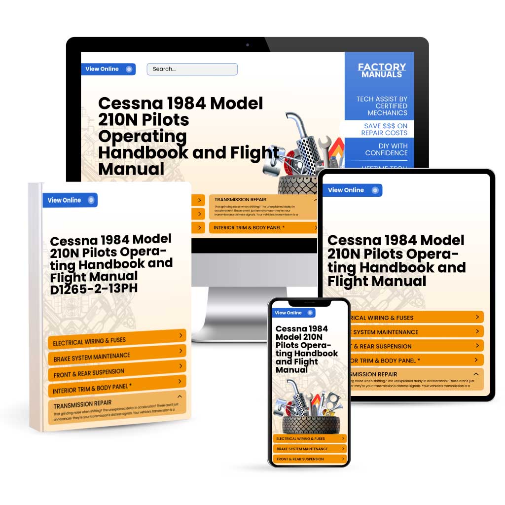 Cessna 1984 Model 210N Pilot's Operating Handbook and Flight Manual D1265-2-13PH
