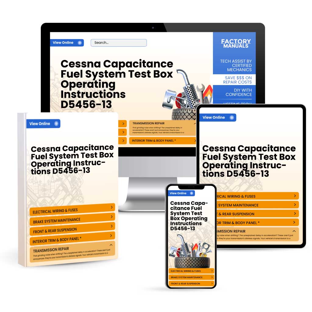 Cessna Capacitance Fuel System Test Box Operating Instructions D5456-13