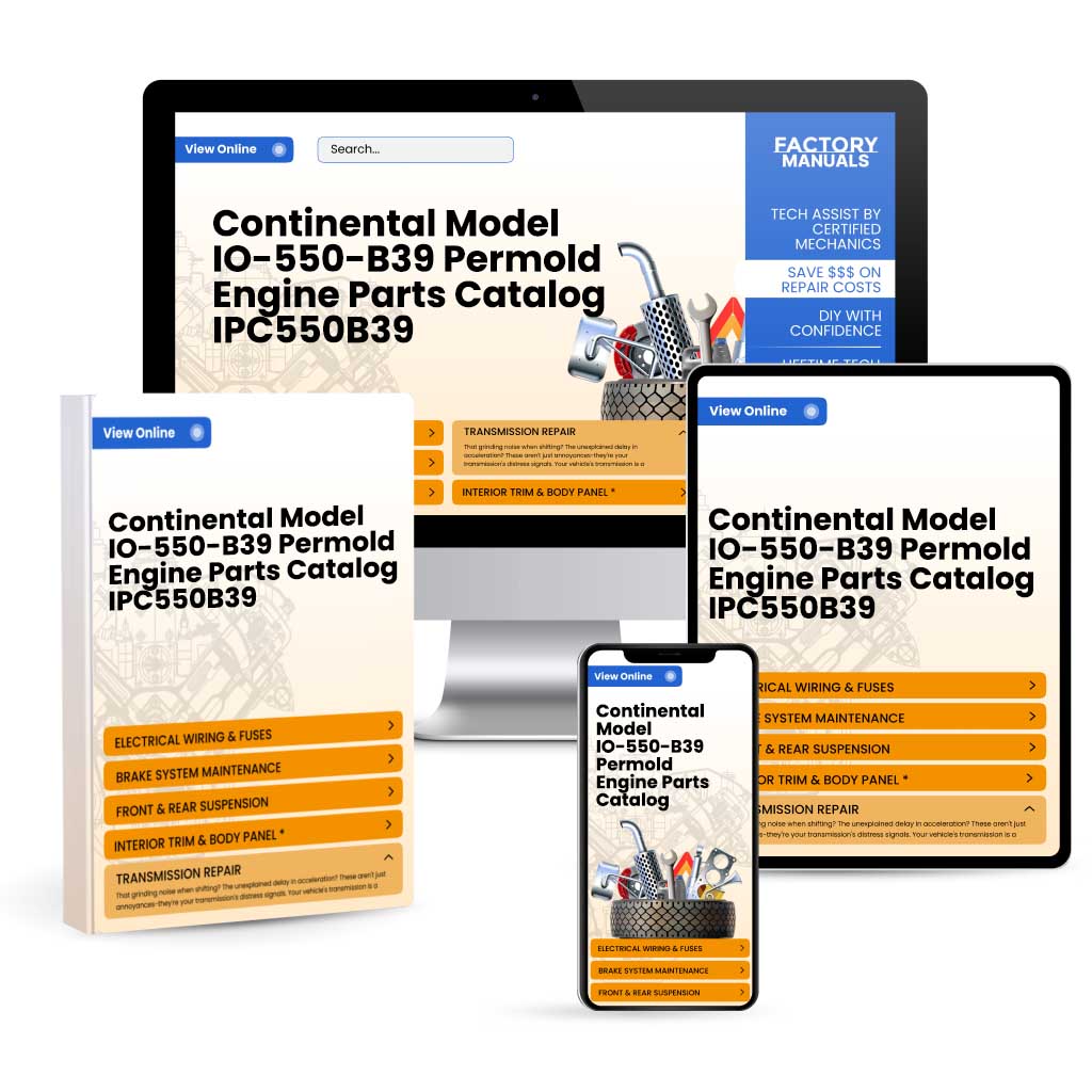 Continental Model IO-550-B39 Permold Engine Parts Catalog IPC550B39