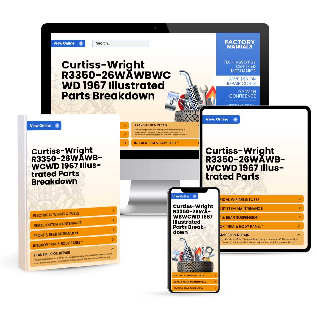Curtiss-Wright R3350-26WA,WB,WC,WD 1967 Illustrated Parts Breakdown
