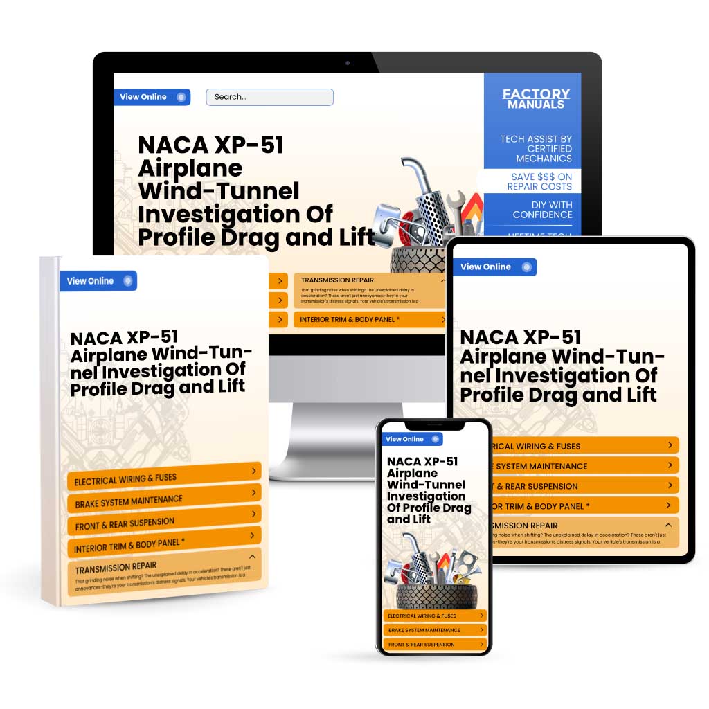 NACA XP-51 Airplane Wind-Tunnel Investigation Of Profile Drag and Lift