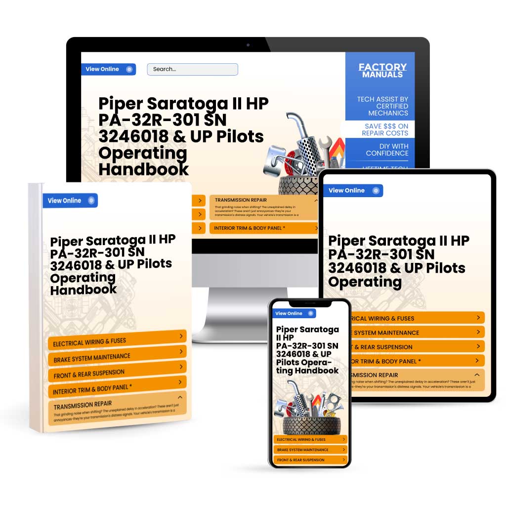 Piper Saratoga II HP PA-32R-301 (SN 3246018 & UP) Pilot's Operating Handbook | Online Manuals