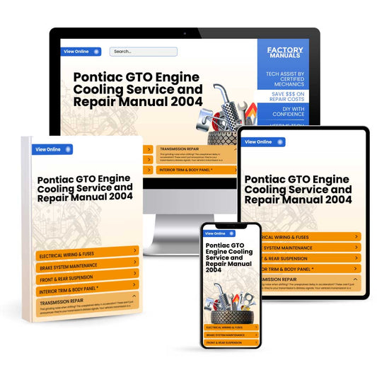 Pontiac GTO Engine Cooling Service and Repair Manual 2004