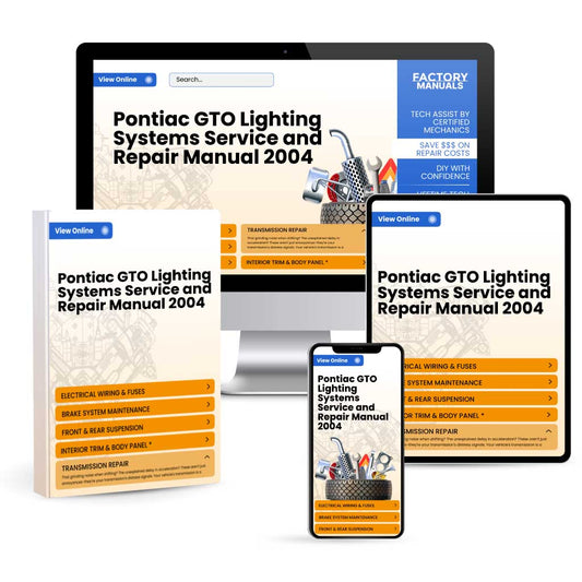 Pontiac GTO Lighting Systems Service and Repair Manual 2004