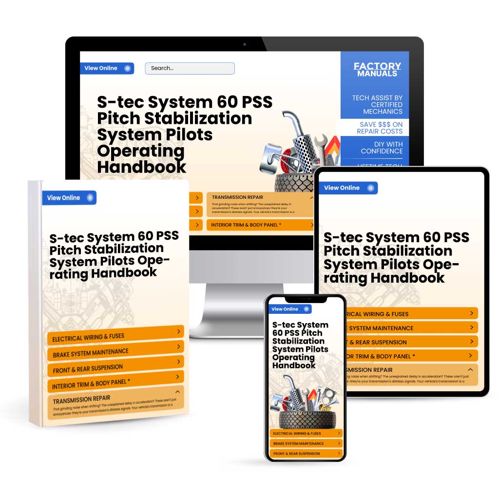 S-tec System 60 PSS Pitch Stabilization System Pilot's Operating Handbook