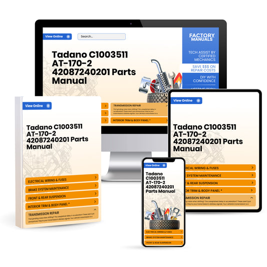 Tadano C1003511 AT-170-2 42087240201 Parts Manual