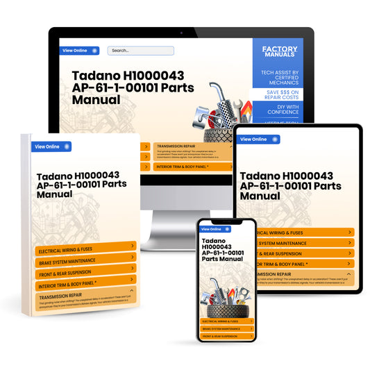Tadano H1000043 AP-61-1-00101 Parts Manual
