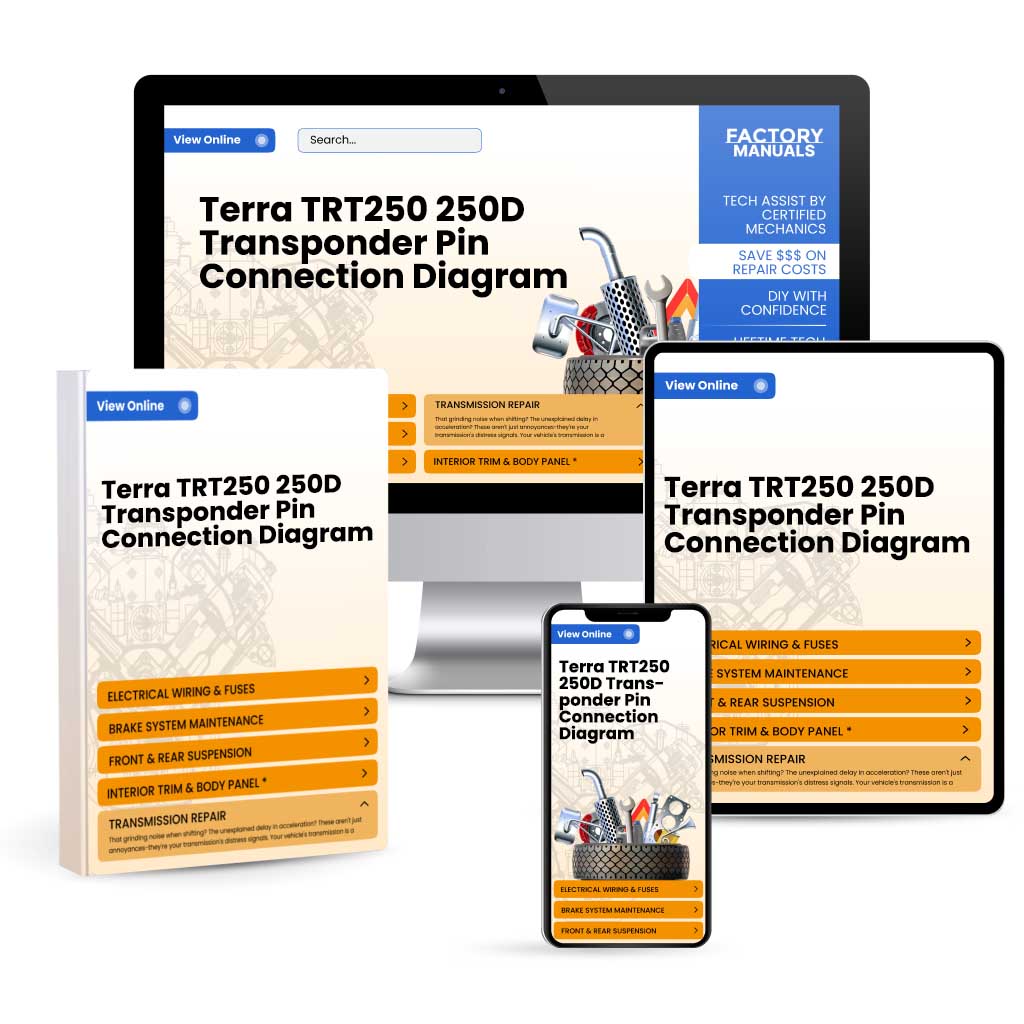 Terra TRT250/ 250D Transponder Pin Connection Diagram