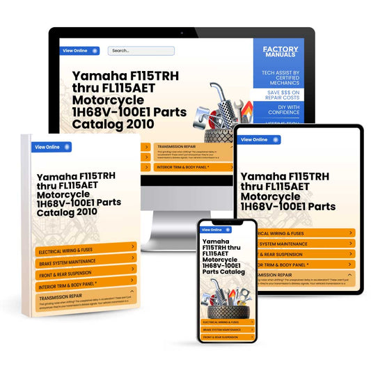 Yamaha F115TRH thru FL115AET Motorcycle 1H68V-100E1 Parts Catalog 2010